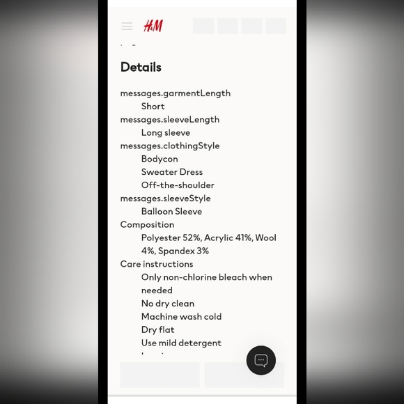 H&M Vibrant Pink Off-Shoulder Sweater Dress NWOT - Picture 3 of 4